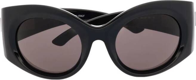 Balenciaga Eyewear Bold zonnebril met rond montuur Zwart