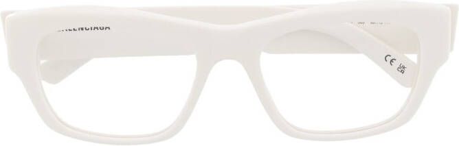 Balenciaga Eyewear Bril met rechthoekig montuur Wit
