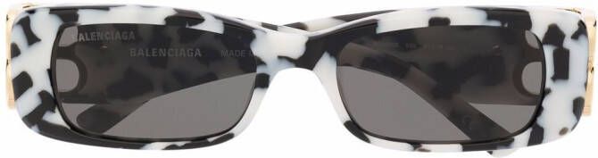 Balenciaga Eyewear Dynasty Rect zonnebril met rechthoekig montuur Grijs