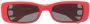 Balenciaga Eyewear Dynasty zonnebril met rechthoekig montuur Rood - Thumbnail 1