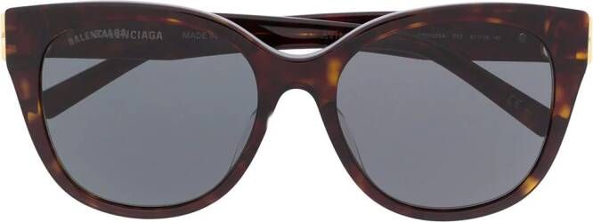 Balenciaga Eyewear Dynasty zonnebril met kattenoog montuur Bruin