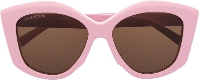 Balenciaga Eyewear Dynasty zonnebril met oversized montuur Roze