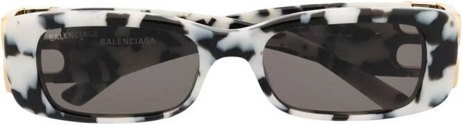 Balenciaga Eyewear Dynasty zonnebril met rechthoekig montuur Wit