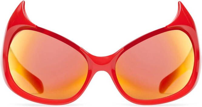 Balenciaga Eyewear Gotham zonnebril met cat-eye montuur Rood