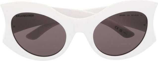 Balenciaga Eyewear Hourglass zonnebril met rond montuur Wit