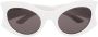 Balenciaga Eyewear Hourglass zonnebril met rond montuur Wit - Thumbnail 1