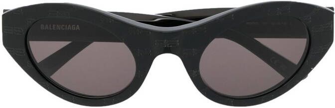 Balenciaga Eyewear Zonnebril met rond montuur Zwart