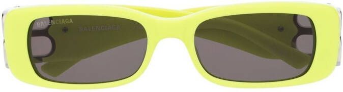 Balenciaga Eyewear Zonnebril met rechthoekig montuur Geel