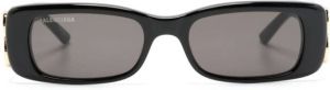 Balenciaga Eyewear logo-plaque rectangle-frame sunglasses Zwart