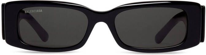 Balenciaga Eyewear Max zonnebril met rechthoekig montuur Zwart