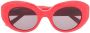 Balenciaga Eyewear Zonnebril met oversized rond montuur Rood - Thumbnail 1