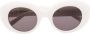 Balenciaga Eyewear Zonnebril met oversized rond montuur Wit - Thumbnail 1