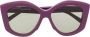 Balenciaga Eyewear Power zonnebril met vlinder montuur Paars - Thumbnail 1