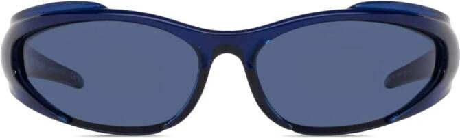 Balenciaga Eyewear Reverse Xpander zonnebril met rechthoekig montuur Blauw