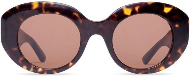 Balenciaga Eyewear Rive Gauche zonnebril met rond montuur Bruin