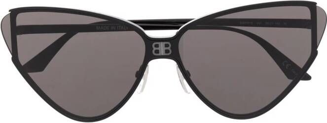 Balenciaga Eyewear Shield 2.0 zonnebril met cat-eye montuur Zwart