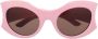 Balenciaga Eyewear Zonnebril met logoplakkaat Roze - Thumbnail 1