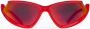 Balenciaga Eyewear Side Xpander Cat zonnebril met gespiegelde glazen Rood - Thumbnail 1