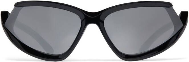 Balenciaga Eyewear Side Expander Cat zonnebril met biker montuur Zwart