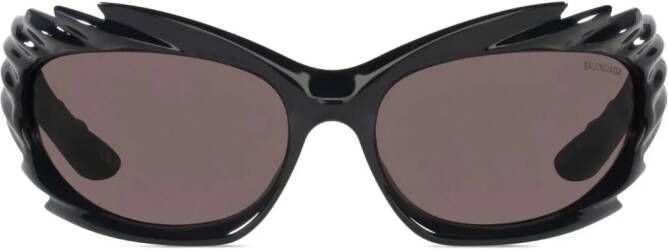 Balenciaga Eyewear Spike zonnebril met biker montuur Zwart