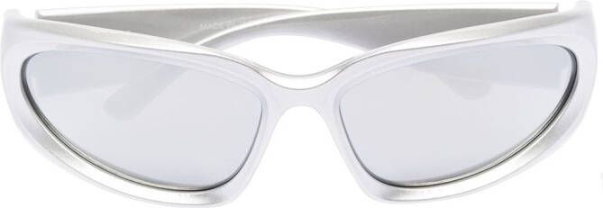 Balenciaga Eyewear Swift zonnebril met ovaal montuur Grijs