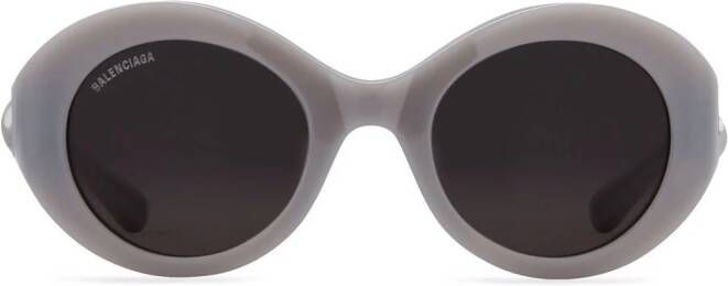 Balenciaga Eyewear Twist zonnebril met rond montuur Grijs