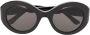 Balenciaga Eyewear Twist zonnebril met rond montuur Zwart - Thumbnail 1