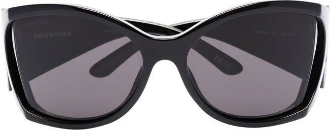Balenciaga Eyewear Void zonnebril met vlinder montuur Zwart