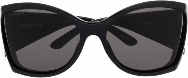 Balenciaga Eyewear Void zonnebril met vlinder montuur Zwart