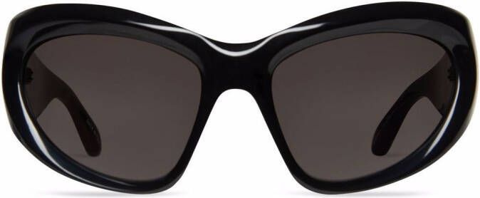 Balenciaga Eyewear Wrap zonnebril met D-montuur Zwart