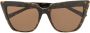 Balenciaga Eyewear Zonnebril met kattenoog montuur Bruin - Thumbnail 1