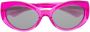 Balenciaga Eyewear Zonnebril met logo reliëf Roze - Thumbnail 1