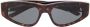 Balenciaga Eyewear Zonnebril met logoplakkaat Bruin - Thumbnail 1