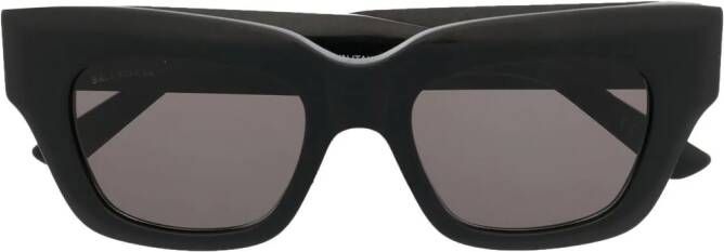 Balenciaga Eyewear Zonnebril met logoplakkaat Zwart