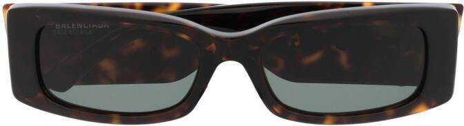 Balenciaga Eyewear Zonnebril met logoprint Bruin