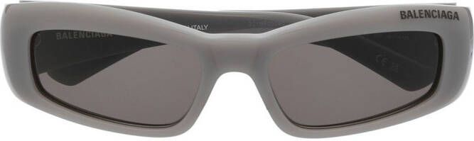 Balenciaga Eyewear Zonnebril met logoprint Grijs