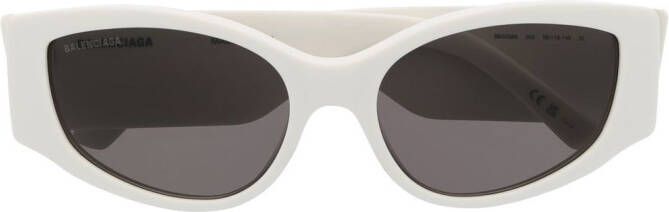 Balenciaga Eyewear Zonnebril met logoprint Wit