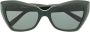 Balenciaga Eyewear Zonnebril met monogram plakkaat Groen - Thumbnail 1