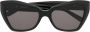 Balenciaga Eyewear Zonnebril met monogram plakkaat Zwart - Thumbnail 1