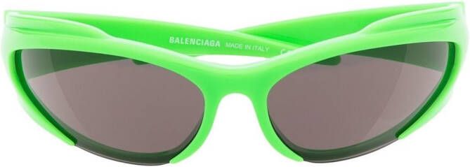 Balenciaga Eyewear Zonnebril met ovaal montuur Groen