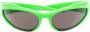 Balenciaga Eyewear Zonnebril met ovaal montuur Groen - Thumbnail 1