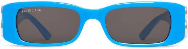 Balenciaga Eyewear Zonnebril met rechthoekig montuur Blauw