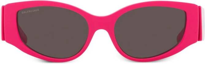 Balenciaga Eyewear Zonnebril met rechthoekig montuur Roze