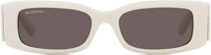 Balenciaga Eyewear Zonnebril met rechthoekig montuur Wit