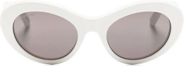 Balenciaga Eyewear Zonnebril met rond montuur Wit