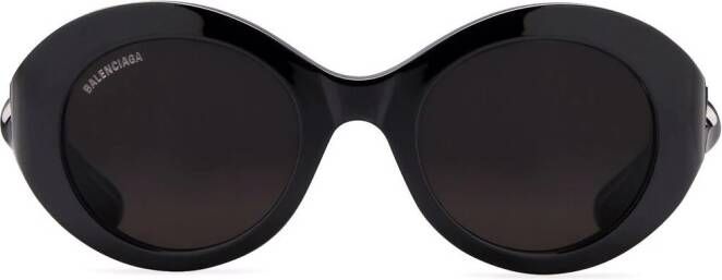 Balenciaga Eyewear Zonnebril met rond montuur Zwart
