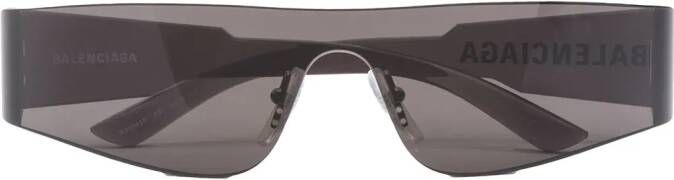 Balenciaga Eyewear Mono zonnebril met rechthoekig montuur Zwart