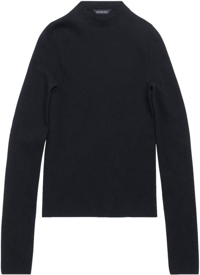 Balenciaga Fijngeribbelde trui Zwart