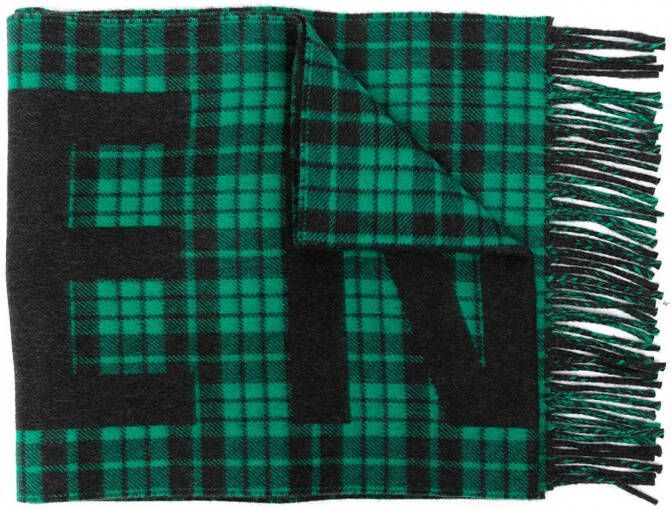 Balenciaga Geruite sjaal Groen