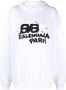 Balenciaga Katoenen hoodie met graffiti logo Wit - Thumbnail 1